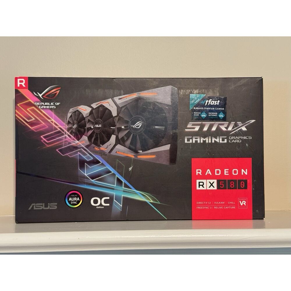 ASUS ROG Strix AMD Radeon RX 580 8GB- New open box (never used)